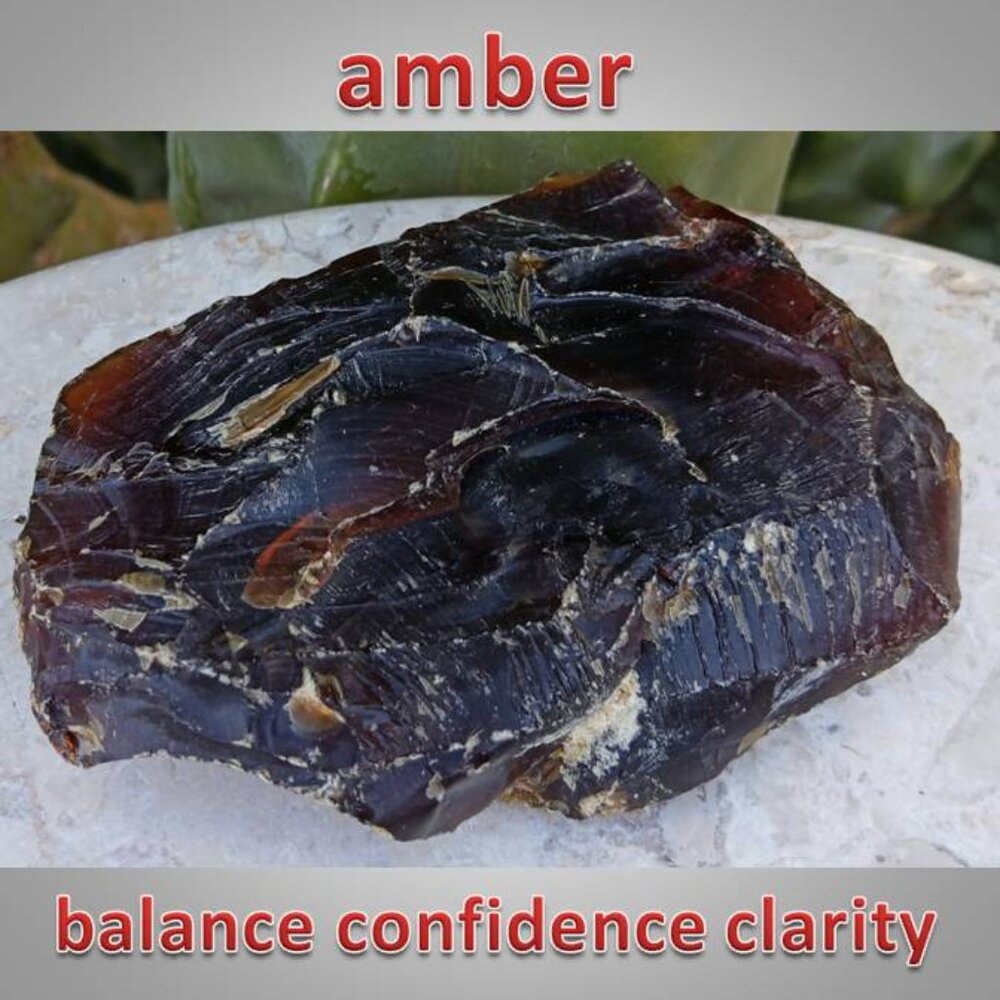 Amber raw chunk 01 crystal fossil BALANCE clarity
